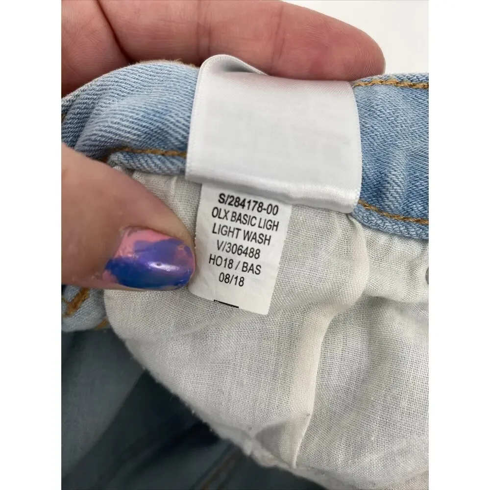 Old Navy Girls Stretch 5-Pockets Button Fly Skinny Denim Jeans Blue Size 8